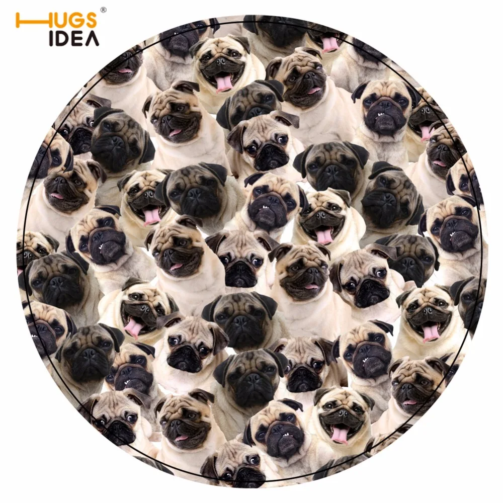 HUGSIDEA Смешные Bad Dog круглый Коврики дети Спальня Коврики Животные головоломки кафе Ванная комната коврики передней двери Добро пожаловать домой Ковры