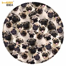 HUGSIDEA Смешные Bad Dog круглый Коврики дети Спальня Коврики Животные головоломки кафе Ванная комната коврики передней двери Добро пожаловать домой Ковры