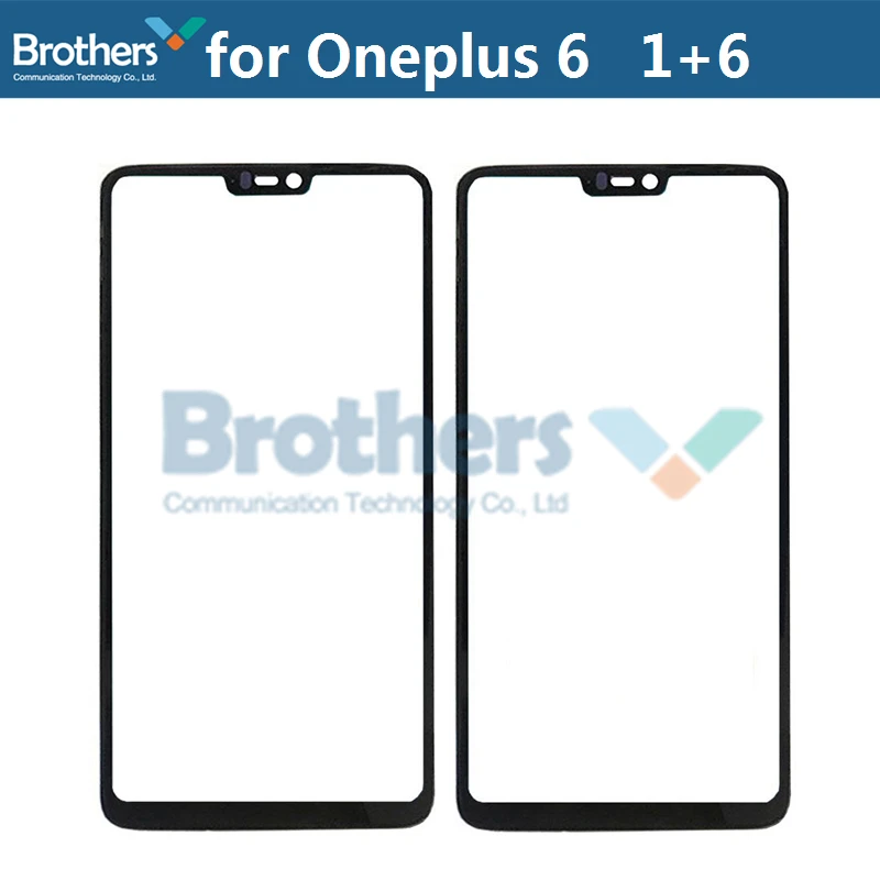 Front Outer Glass Lens For Oneplus 6 Touch Screen Glass Front LCD Glass Lens For Oneplus 6 1+6 Black 6.28'' Phone Replacement (1)