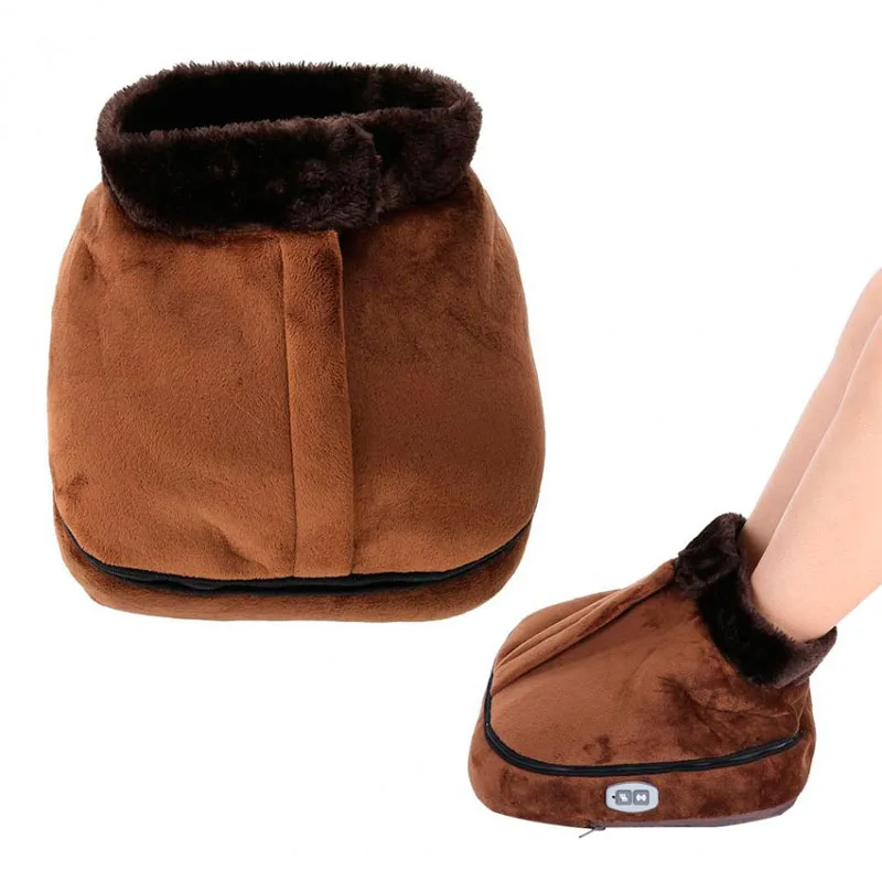 

Electric Heated Foot Warmer physiotherapy Unisex Velvet Feet Heated Foot Warmer Massager Big Slipper Heat Warm Massage Shoes