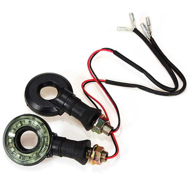 4pcs/set  Amber 12LED Circle Motorcycle Turn Signal Indicators Blinker Tail Light