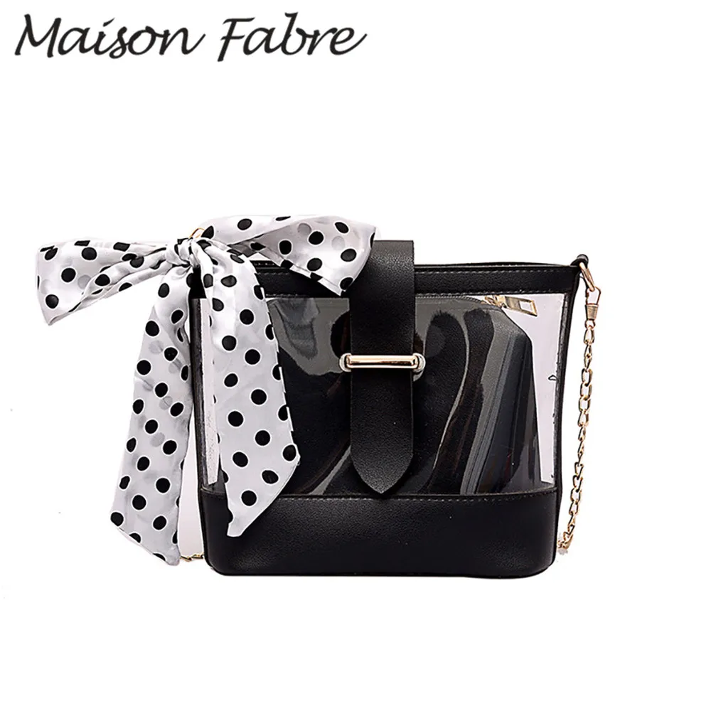 

Maison Fabre Bag women Leather handbags Dot Ribbons Chain Phone Shoulder bag 2019 Fashion crossbody bag designer Ladies handbags