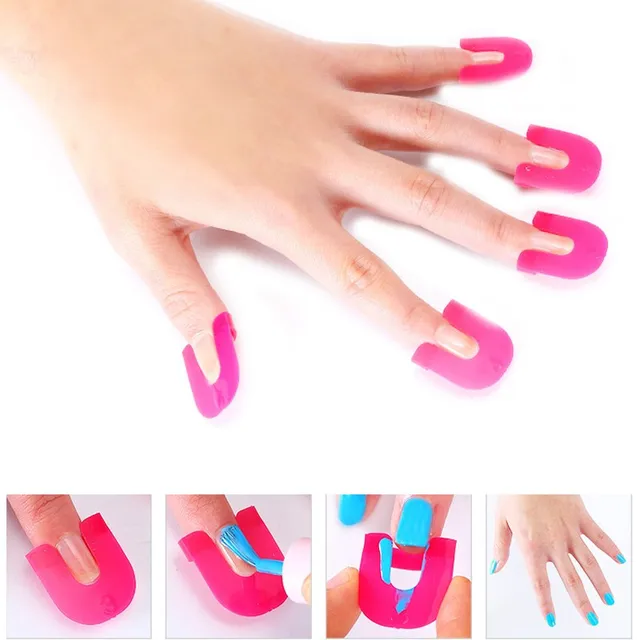 26Pcs/pack Nail Gel Polish Protector Creative Spill Resistant Manicure ...