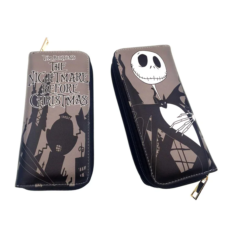 

The Nightmare Before Christmas wallet funny wallet mobile phone pumpkin skull head change folder
