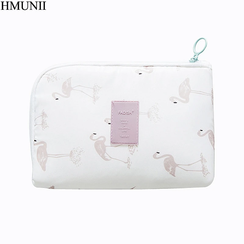 HMUNII Travel Makeup Bag Mesh Cloth For Digital font b Gadget b font Cable font b