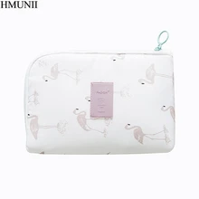HMUNII Travel Makeup Bag Mesh Cloth For Digital Gadget Cable USB Cable Earphone Pen Cosmetic Bags Organizer Shockproof B1-37