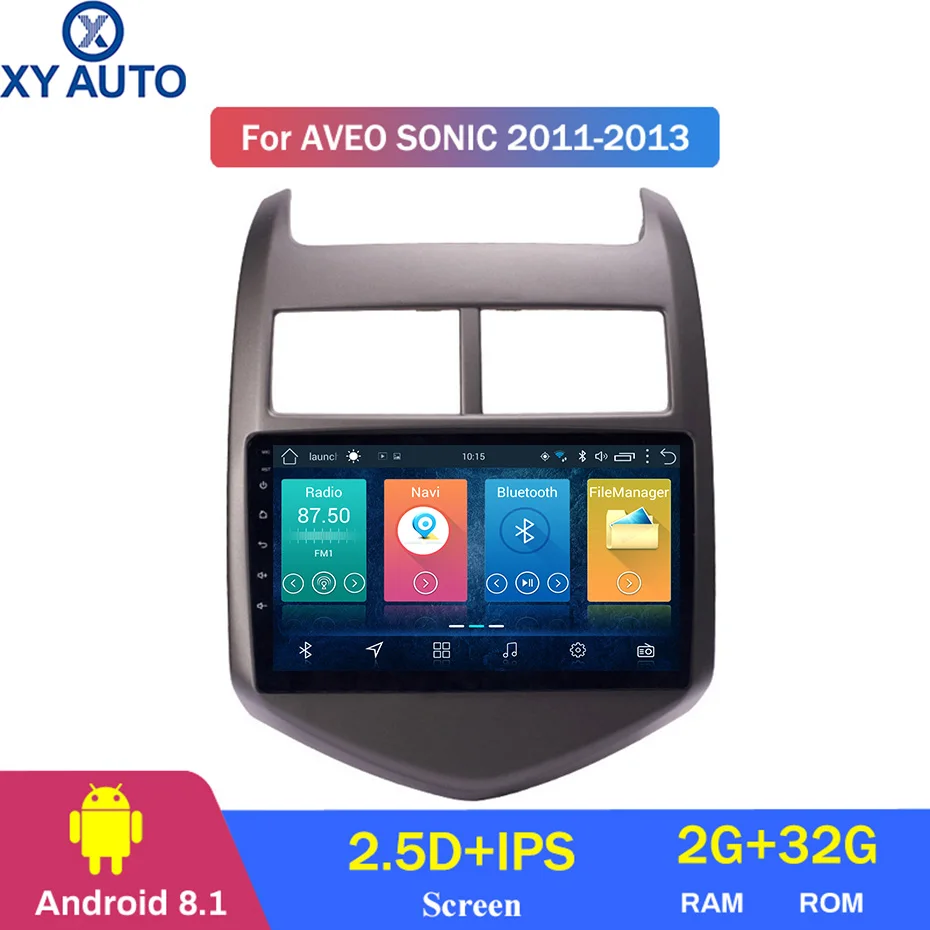 Sale 9 inch 2.5D IPS Tempered HD multi-touch screen Android 8.1 NAVI for Chevrolet Aveo 2011-2013 with Bluetooth USB WIFI support SWC 0