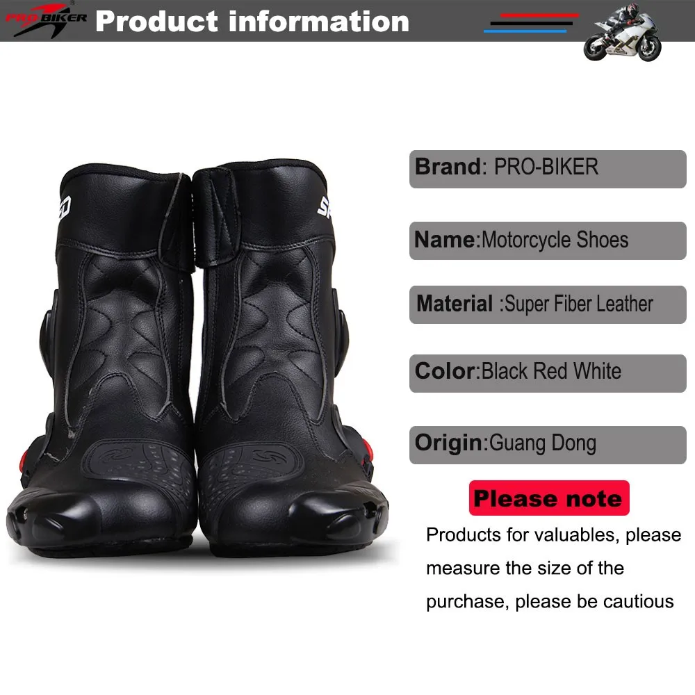 PRO-BIKER мотоботы Для мужчин из искусственной кожи Мотокросс мото ботинки обувь для катеров мотогонщиков карьера велосипедный Скорость сапоги