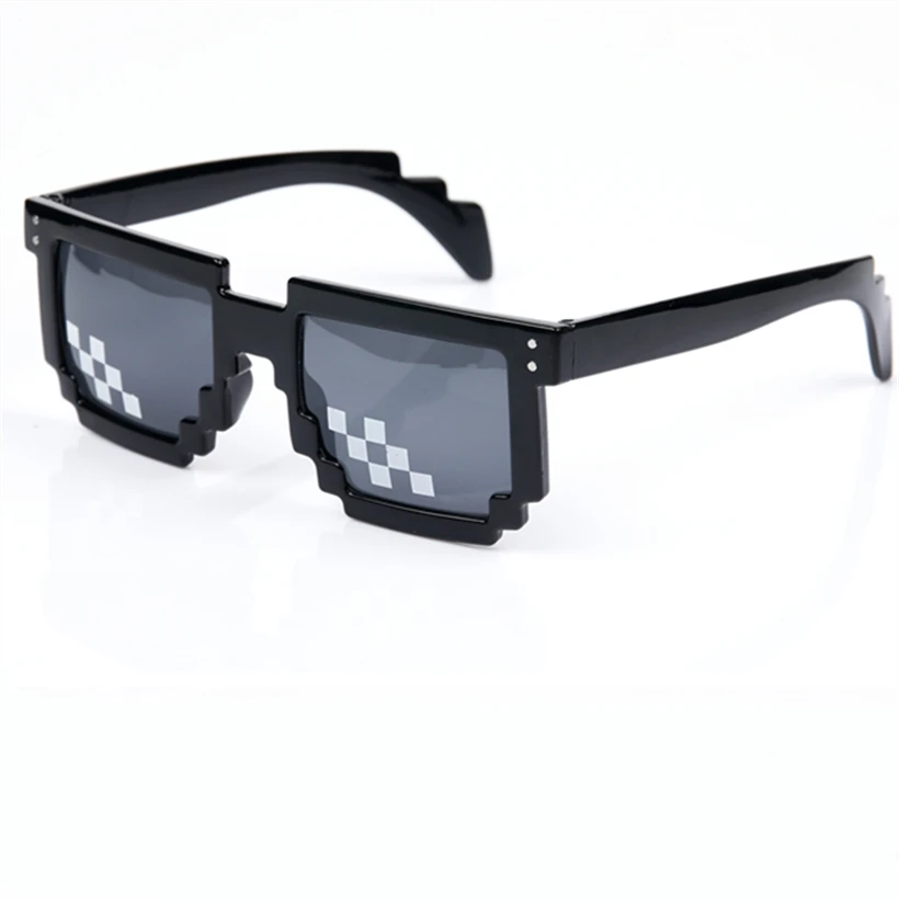 Zxwlyxgx популярные солнцезащитные очки 8 бит pixel женские мужские Солнцезащитные очки женские мужские мозаика унисекс, Ретро стиль, очки Oculos De Sol masculino