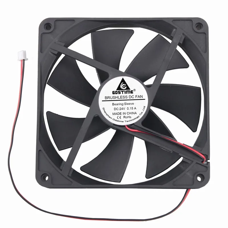 Gdstime 1 шт. DC 24 в 14 см 140 мм x 25 компьютерный чехол кулер 14025s CPU охлаждающий вентилятор