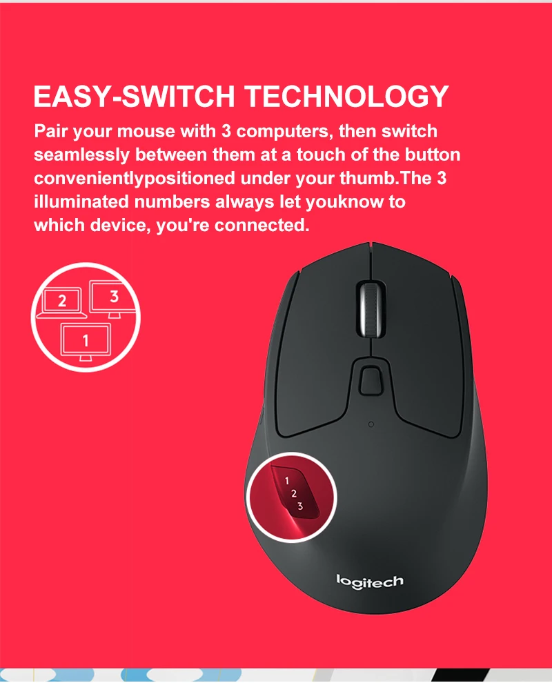 Logitech M720 2,4G Беспроводная Bluetooth мышь игровой ноутбук PC Gamer мыши Оригинальное оптическое Эргономика Мышь Универсальный Приемник