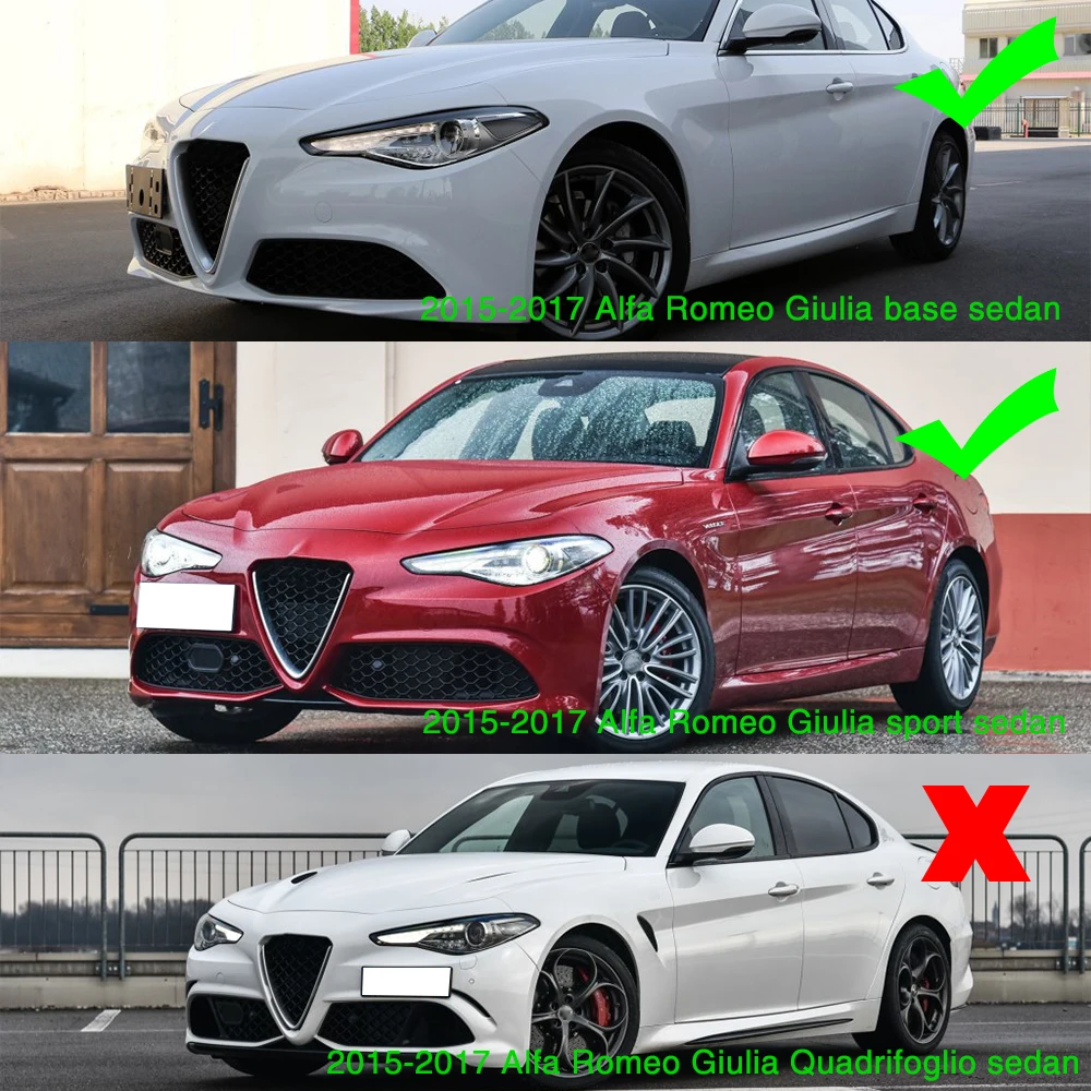 Боковые юбки из углеродного волокна для Alfa Romeo Giulia TI Base Sport Sedan 4 двери- бампер боковые юбки