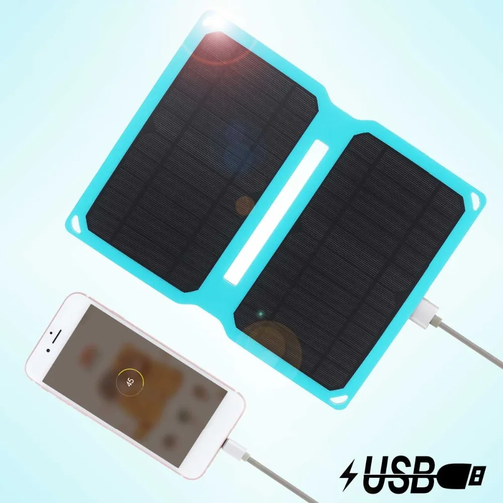 

Soshine High Power Solar Charger 10W Solar Panel with USB Port Waterproof Foldable Camping Travel Charger for Phone iPad