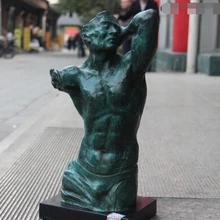 Песня voge gem S1612 Западная Аннотация Классический Бронза Медь Резные Бюст Обнаженная Мужчина Мужчины Искусства Скульптуры