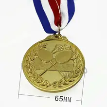 1 шт. играть в бадминтон медали с лентой золотого цвета бадминтон соревнования размер 65 мм