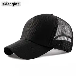 XdanqinX Регулируемый Размеры простой дышащий Бейсбол Кепки Snapback кости пара сетки вентиляции Кепки s тонкие свет козырек Пляж Шапки