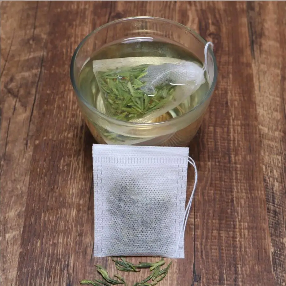 

500Pcs/Lot Teabags 5.5 x 7CM Empty Scented Tea Bags With String Heal Seal Filter Paper for flower Oolong Tea Bolsas de te