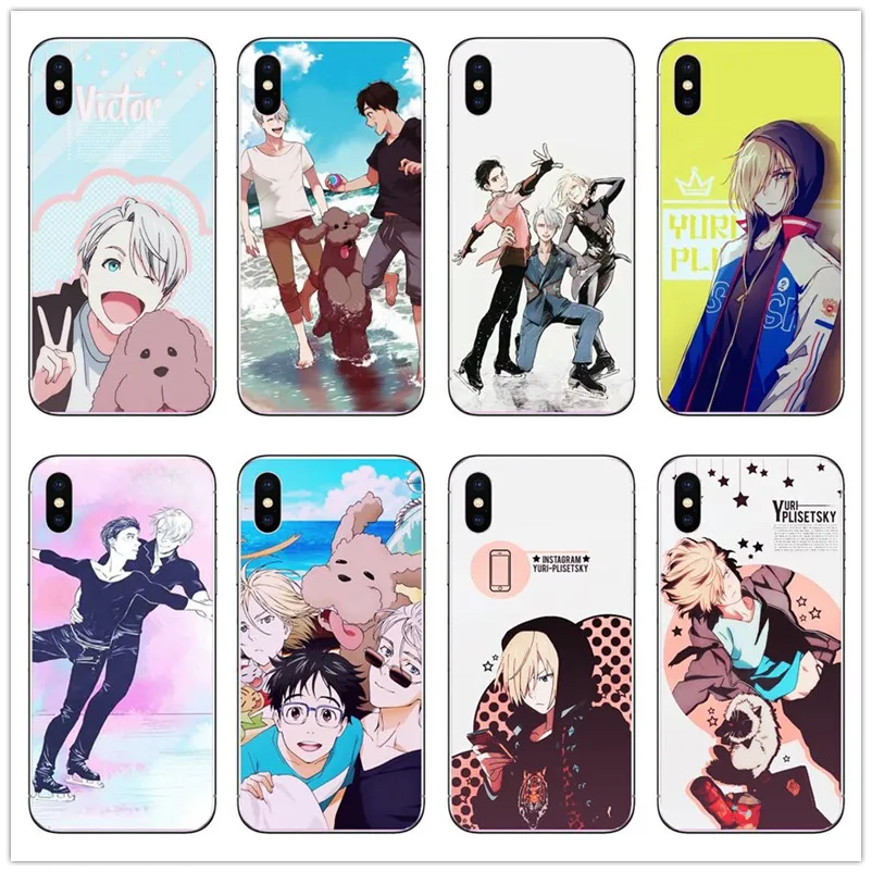 

Japanese Anime YURI on ICE Style Thin clear phone shell case for iPhoneXS Max XR 7 7Plus 8 8Plus 6 6sPlus SE YURI!!! on ICE Case