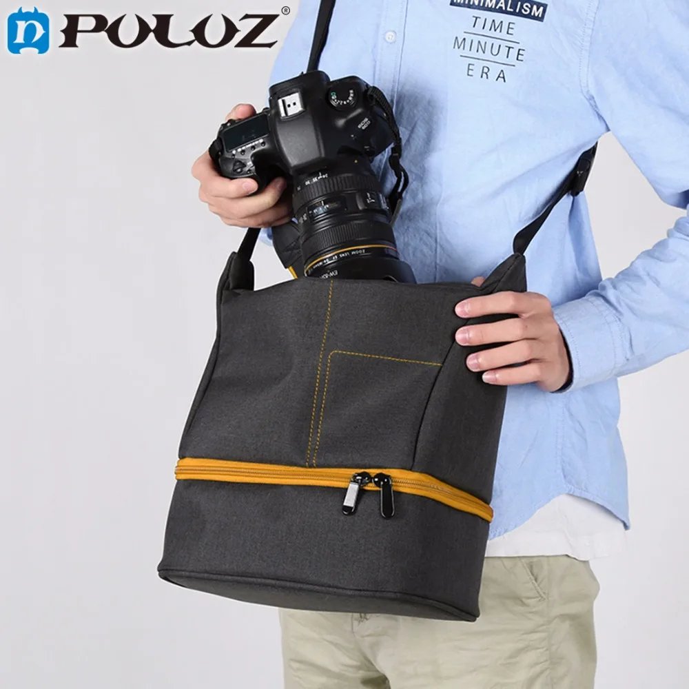 Puluz-impermeável Sling Shoulder Bolsa à Prova de Arranhões Dslr Câmera Bolsa Outdoor Sports Handbag Gopro Sjcam Nikon Canon Sony Xiaoyi