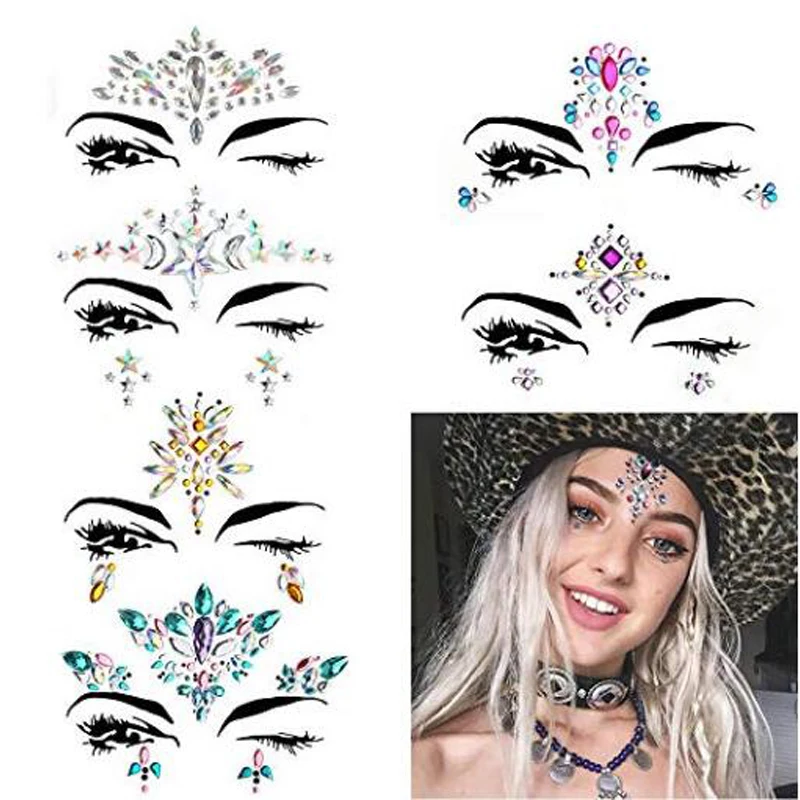 “ Etiqueta do Tatuagem Adesivos 5 Pçs/lote 3d Cristal