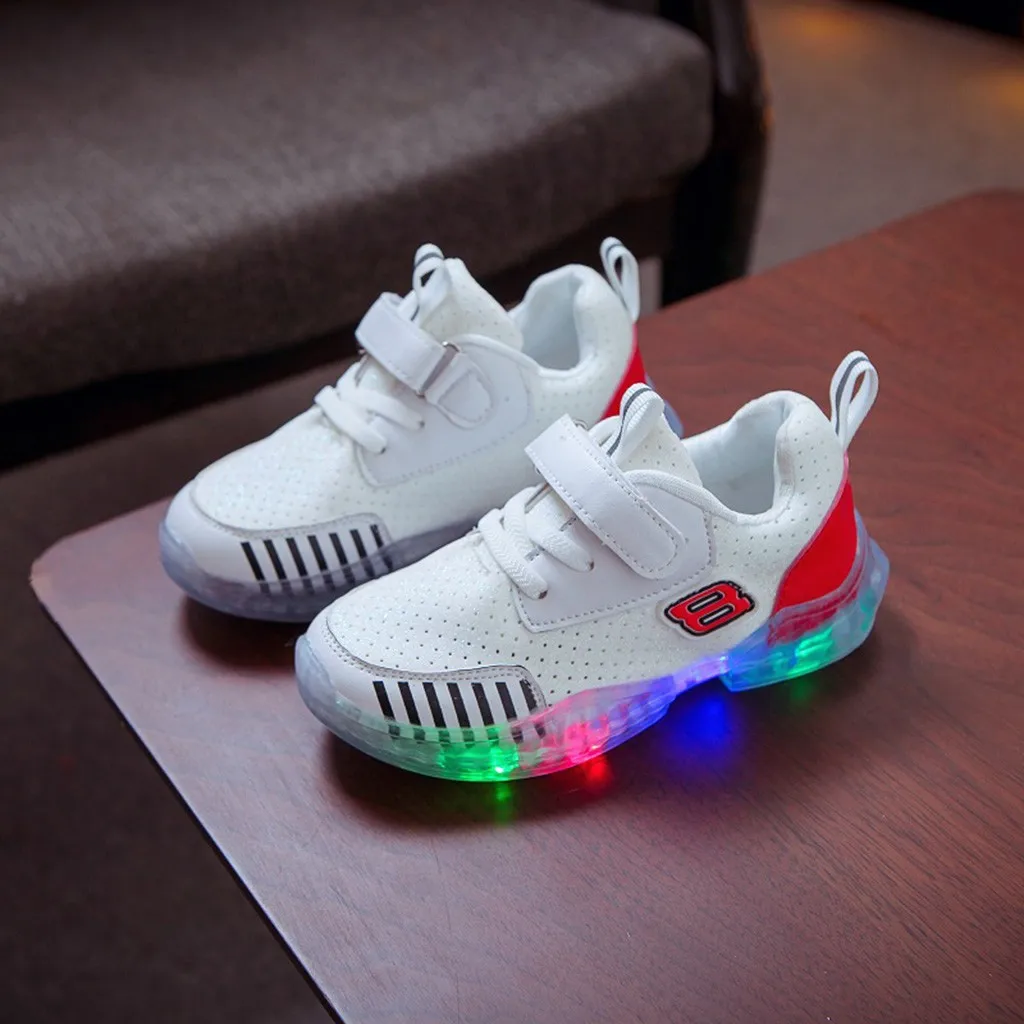 Детская обувь; детская обувь со светодиодной подсветкой для мальчиков и девочек; блестящие спортивные кроссовки со светодиодной подсветкой; повседневная обувь; sapato infantil# y3