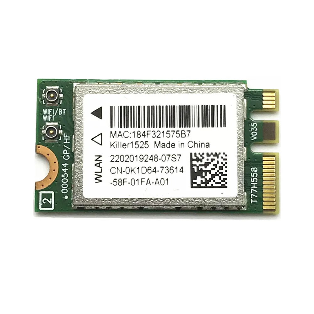 Беспроводная Wi Fi сетевая мини карта Killer 1525 802.11ac 867 Мбит/с AC1525 + Bluetooth 4 0 M.2 NGFF E/A Key для