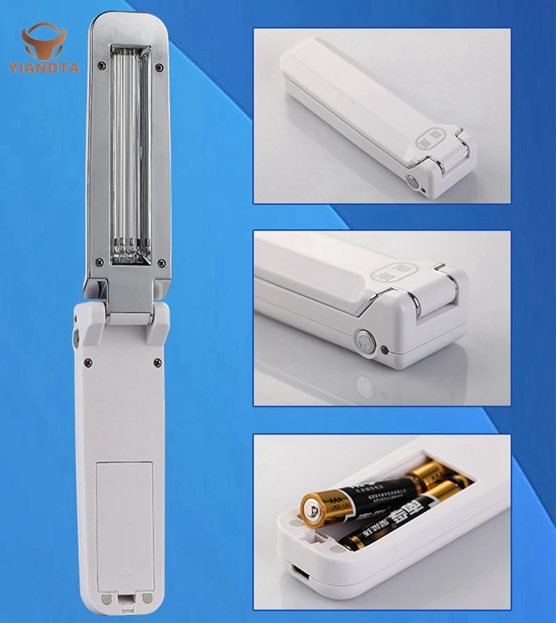 UV Disinfection Lamp Portable Hand-held Folding Home Travel Sterilizer