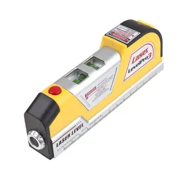 

LHLL-Generic LV02 Laser Level Horizon Vertical Measure Tape 8FT Aligner Multipurpose Ruler Yellow