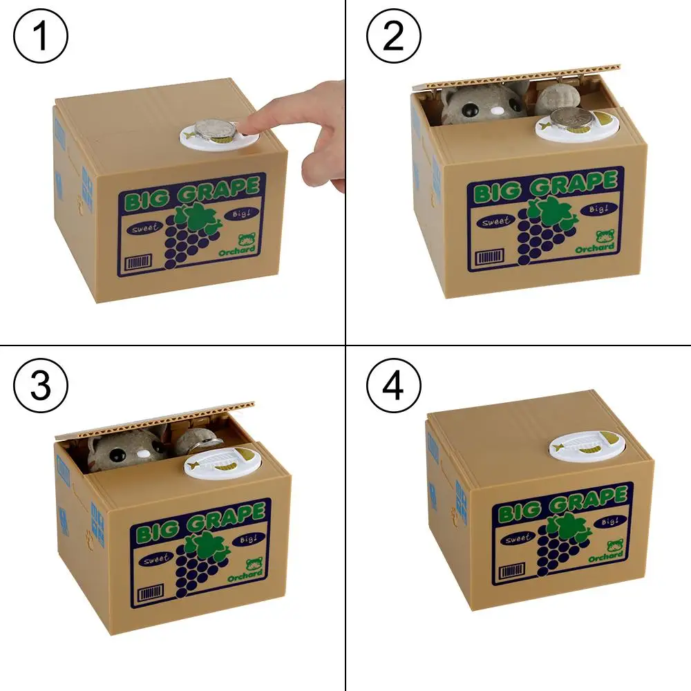 Saving Box Auto Piggy Bank Greedy Cat Storage Coin Box Save Money and Decoration Use Fashion home decoration A20