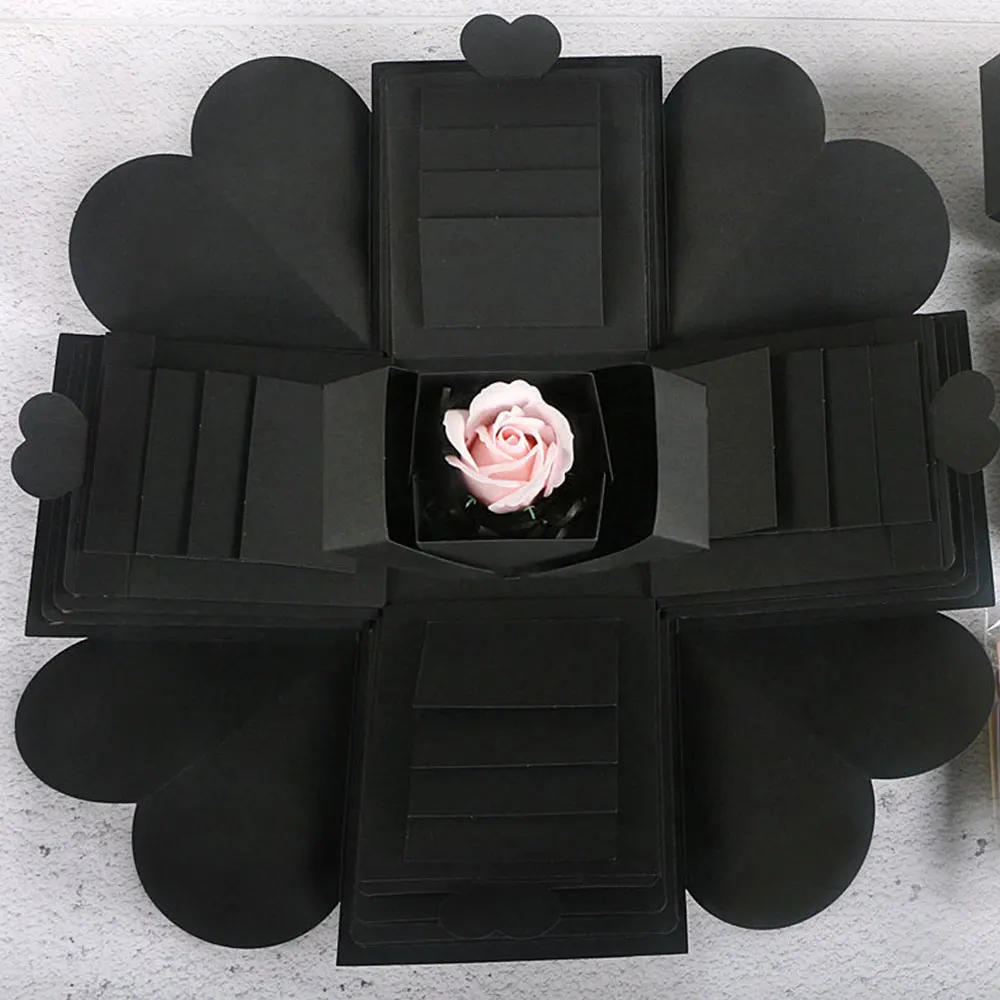 Четырехсторонний сюрприз Взрывная коробка diy ручной работы Творческий Альбом пара подарки стиль
