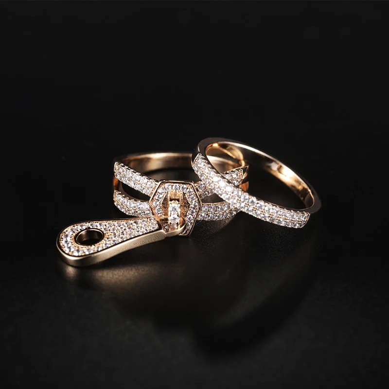 MECHOSEN, 3 шт., роскошное Золотое кольцо с цепочкой, браслет, блестящий AAA циркон для женщин, вечерние Праздничная Свадебная вечеринка, ювелирный набор, подарок