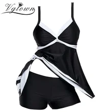 VGTOWN плюс размер 5XL женский купальник ретро из двух частей купальник Танкини комплект пляжная одежда купальники