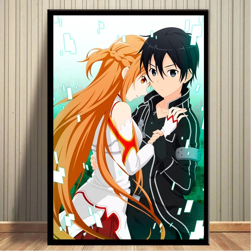Sword Art Online Anime Poster Canvas Print Home Decor Wall Art No Frame Sword Art Online Anime Poster Canvas Print Home Decor Wall Art No Frame