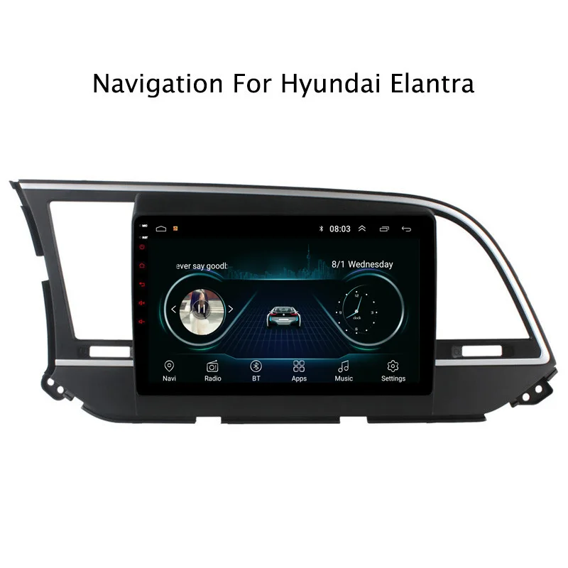 Cheap 9" 2.5D Android 8.1 Car DVD GPS Player For Hyundai Elantra 2016 2017 Car Radio Stereo Head Unit with Navigation 1