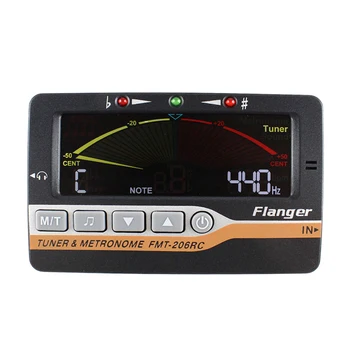 

Flanger Instrument Tuner Metronome and Tone Generator 3 in 1 for All Instruments - with Guitar, Bass, Violin, Ukulele, and Chr