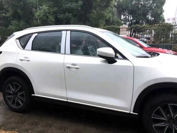 

8 pieces Stainless Steel Door Body Molding Streamer Cover Trim Side Door Body Strip Decoration For Mazda CX-5 2017