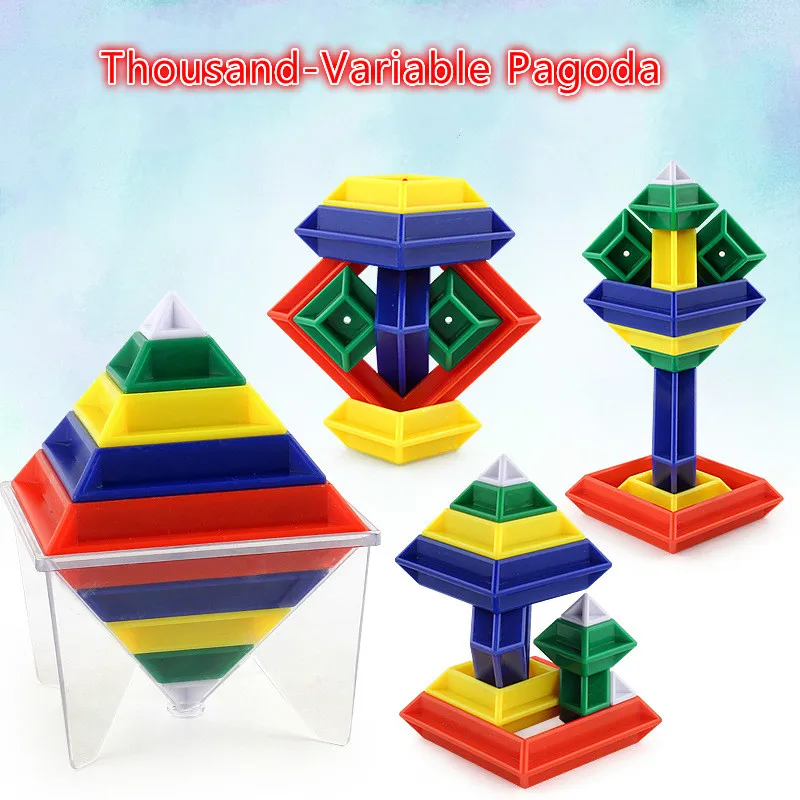 

New Magic Conversion Tower Children's Intelligence Building Blocks Rubiks Cube Puzzle Science Education Assembly Toys Gift