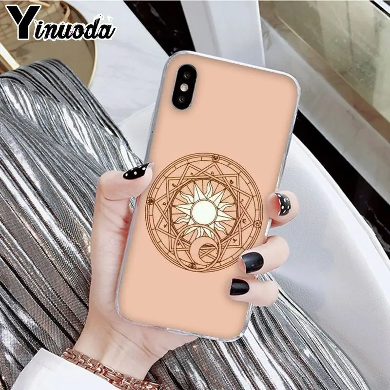 Yinuoda Cardcaptor Sakura Мягкий силиконовый прозрачный чехол для телефона Apple iPhone 8 7 6 6S Plus X XS MAX 5 5S SE XR - Цвет: A13