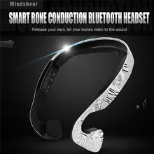 Новая гарнитура спортивные наушники с аксессуар для микрофона Комплект для телефона Смарт костной проводимости Динамик Bluetooth 4,0 Hands-free наушники