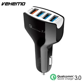 

Quick Charger 3.0 Car Charger Adapter QC3.0 Turbo Fast Charging 4 USB Car Mobile Phone Charger For iPhone Xiaomi Huawei