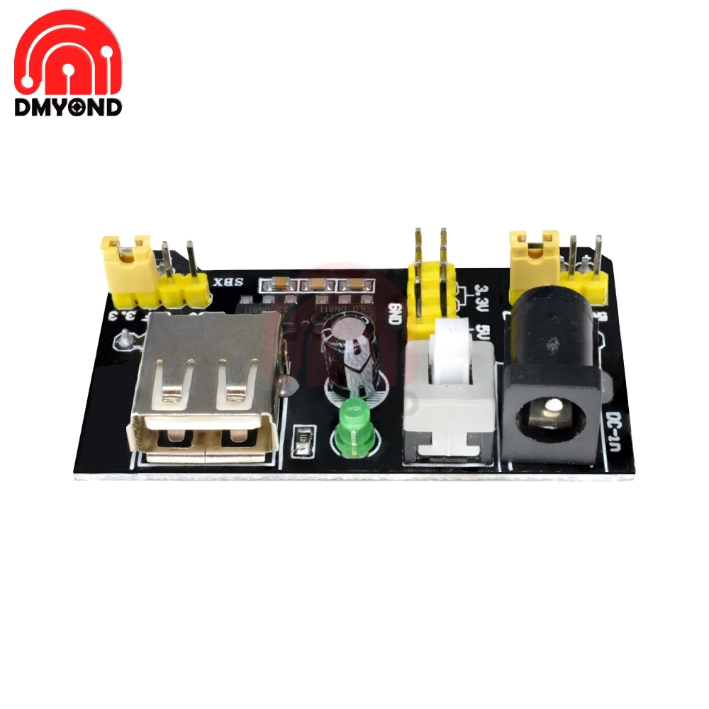Внешняя мощность 102 МБ макетная плата модуль питания MB102 3 В 5 для Arduino без пайки