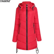 Thick Warm Winter Jacket Women Fashion Parkas Hooded Outerwear Plus Size M-3XL Cotton-padded Winter Coat Women Clothing YAGENZ