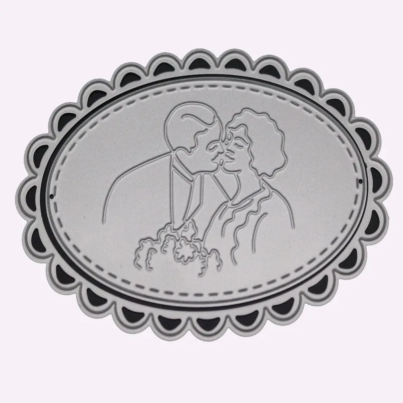 

Oval frame valentine days metal cutting dies for scrapbooking albulm photo decorative paper craft card making die cut new 2019