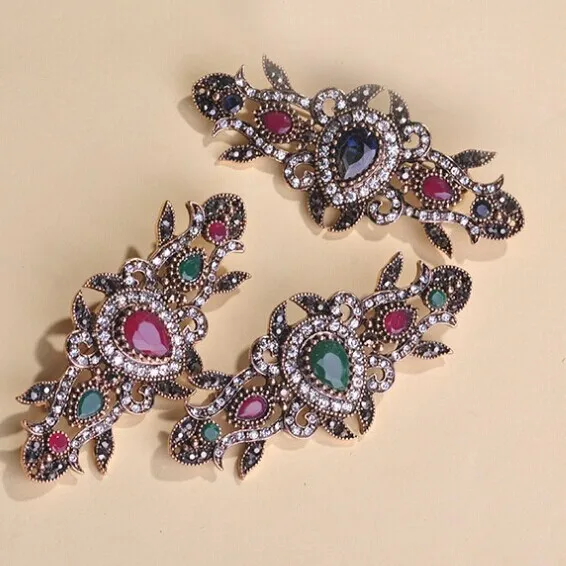 Aliexpress.com Acheter Col Masculino Vintage Turc Bijoux De Mode Antique Or Résine Broches Femmes Hijab Accessoires Bijoux Royal Bleu Broch Vaz de