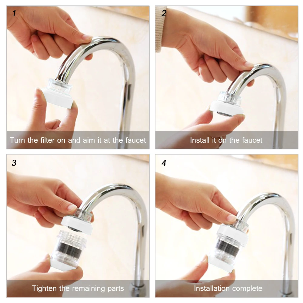 Portable Household Kitchen Water Faucet Purifier Medical Stone Magnetized Water Strainer Handy Kitchen Faucet Strainer