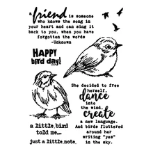 

Happy Bird Day Clear Stamps For DIY Scrapbooking Decorative Card making Craft Fun Decoration Supplies 10x10cm