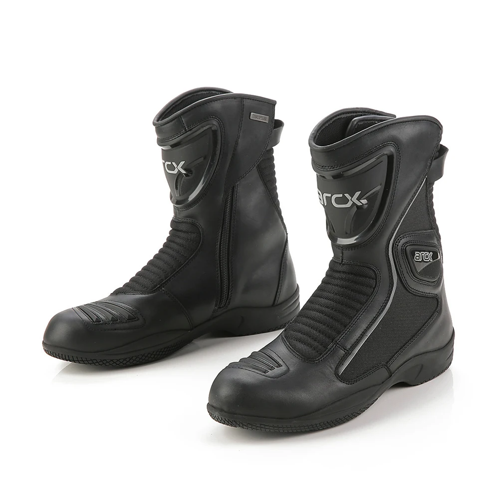 Botas de Moto de cuero de vaca portátil Ridng zapatos Racing equipo de protección Botas Moto Touring Riding Shoes