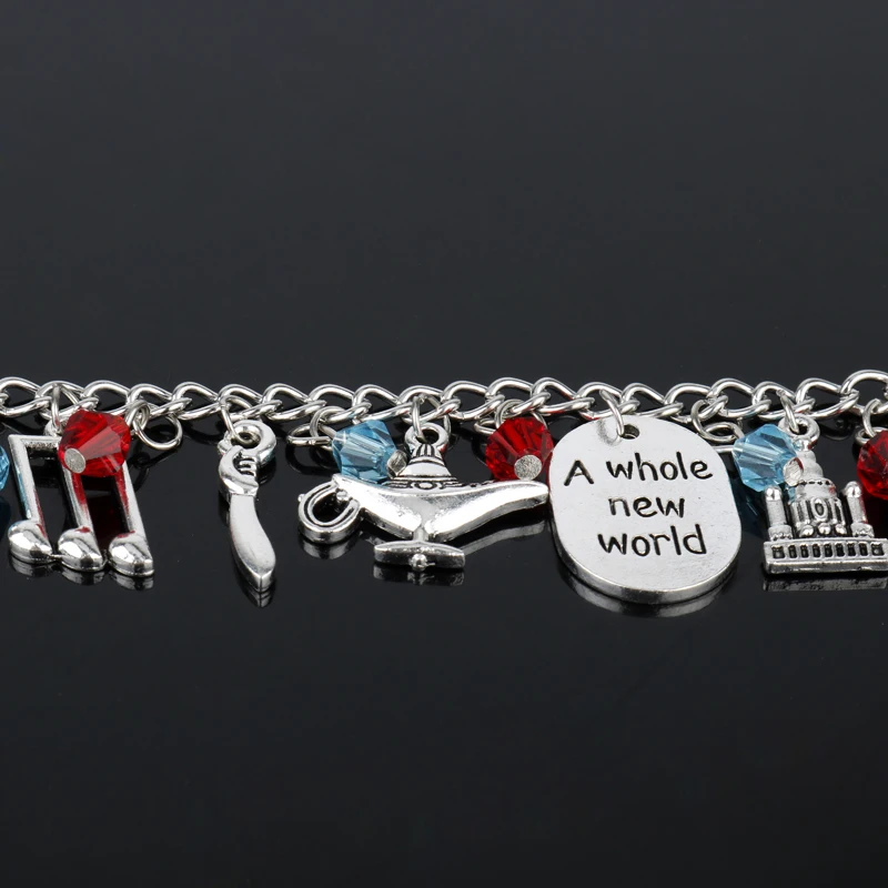 Aladdin Charm Bracelets & Bangles Letter A Whole New World Animals Dream Life Wish Dog Tag Crystal Romantic Bird Bracelet-20 Aladdin Charm Bracelets & Bangles Letter A Whole New World Animals Dream Life Wish Dog Tag Crystal Romantic Bird Bracelet-20