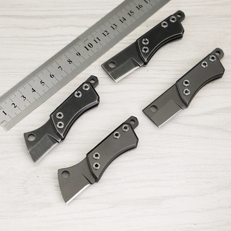 D2 стальной уличный инструмент портативный мини-нож острый нож Портативный складной карманный нож брелок титановый нож
