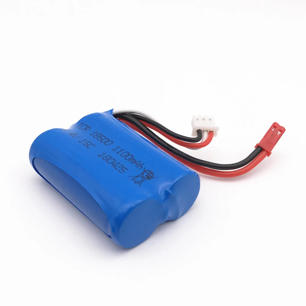 2 шт. 7 4 V 1100 mAH литий полимерный Батарея для Huanqi 827 871 MJX T10 T11 T34 7012 RC лодка Lipo мА/ч 15C